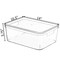 Basicwise Clear Storage Container with Lid For Kitchen Pantry Cabinet & Fridge Storage For Organizing Snacks Produce Supplies Or Essentials Durable Bin For Home Dorm Apartment Or Office Use